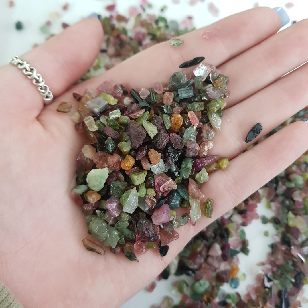 Watermelon Tourmaline Chips 200g Watermelon Tourmaline Chips 200g